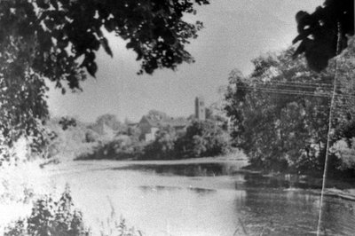 Вид на замок через реку Неман. 1958 г.