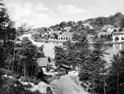 Вид на озеро Мельничное (Мюлентайх) со стороны мельницы. 1930-е гг.